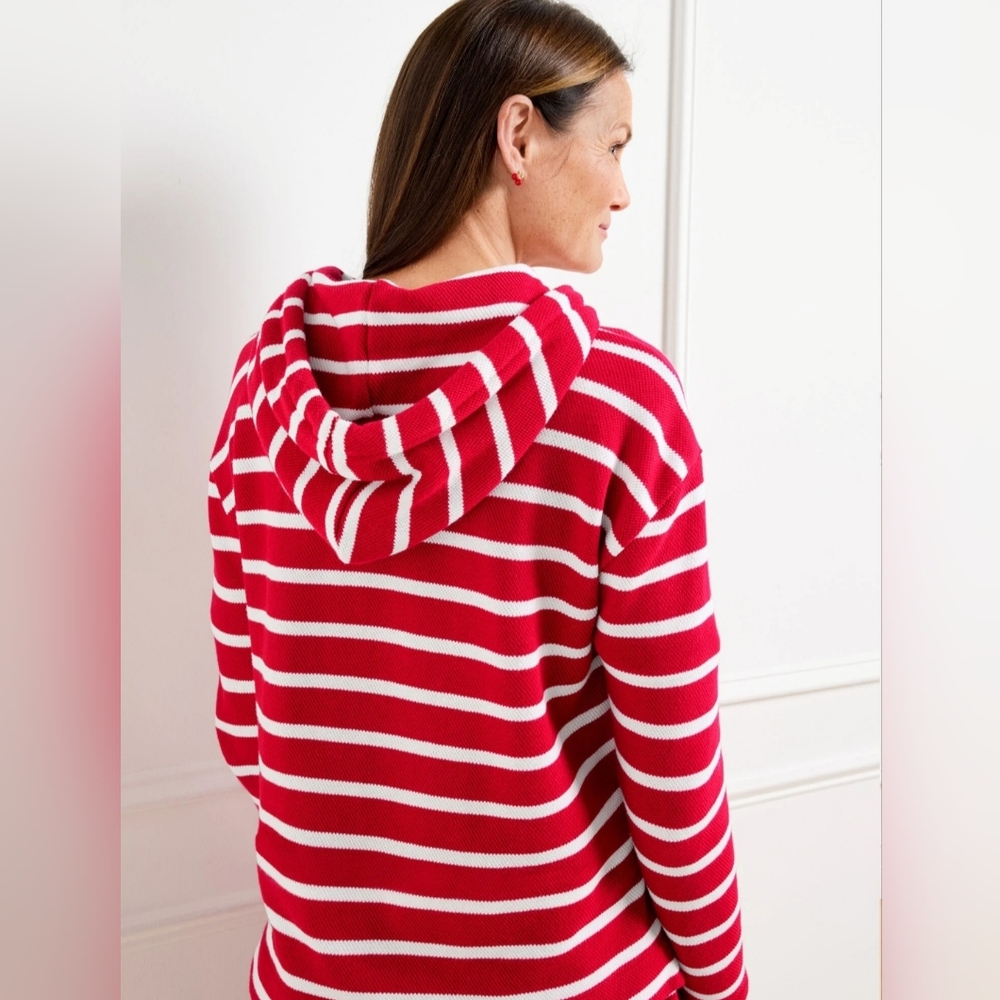 Talbots 100% Cotton Beach Terry Hoodie - Picture 2 of 5